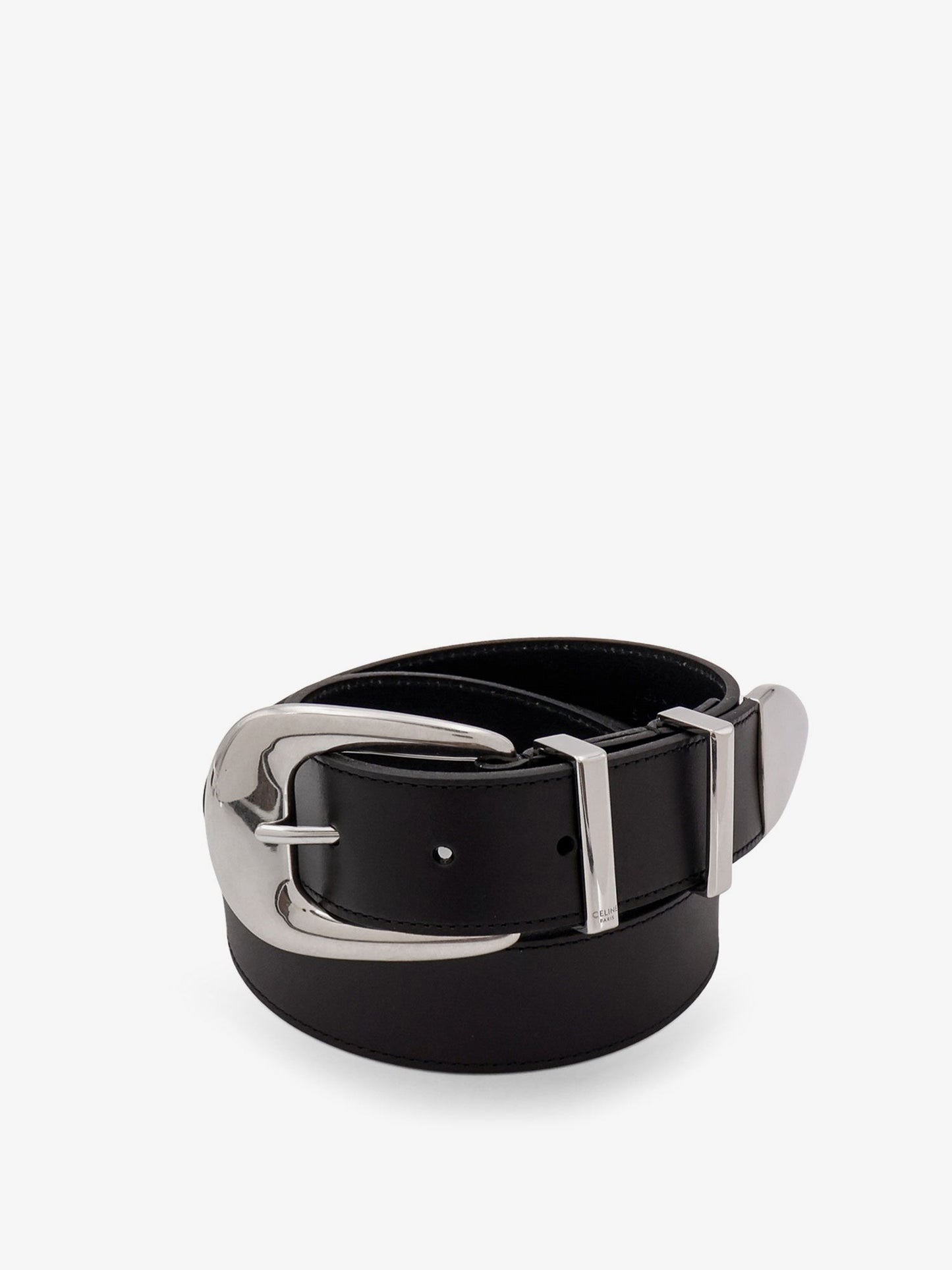 Celine Western leather belt