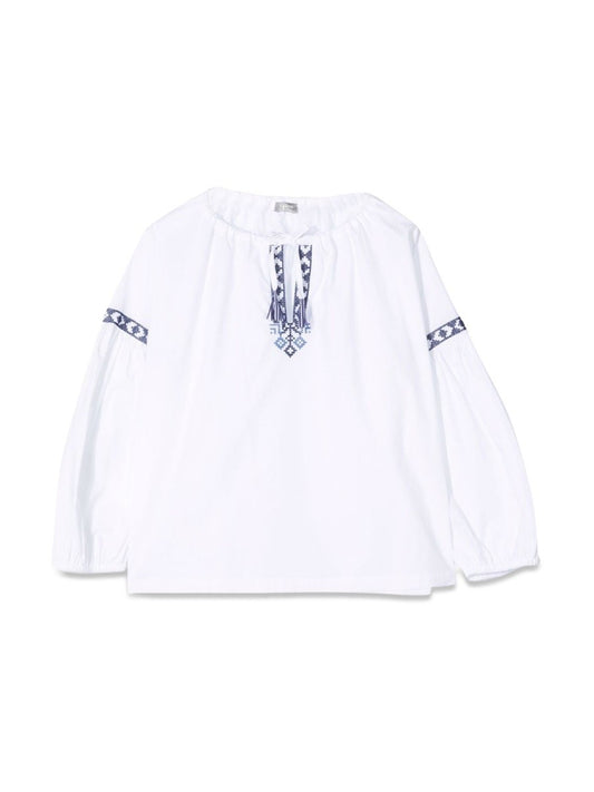 IL GUFO WHITE/BLUE M/LONG SHIRT