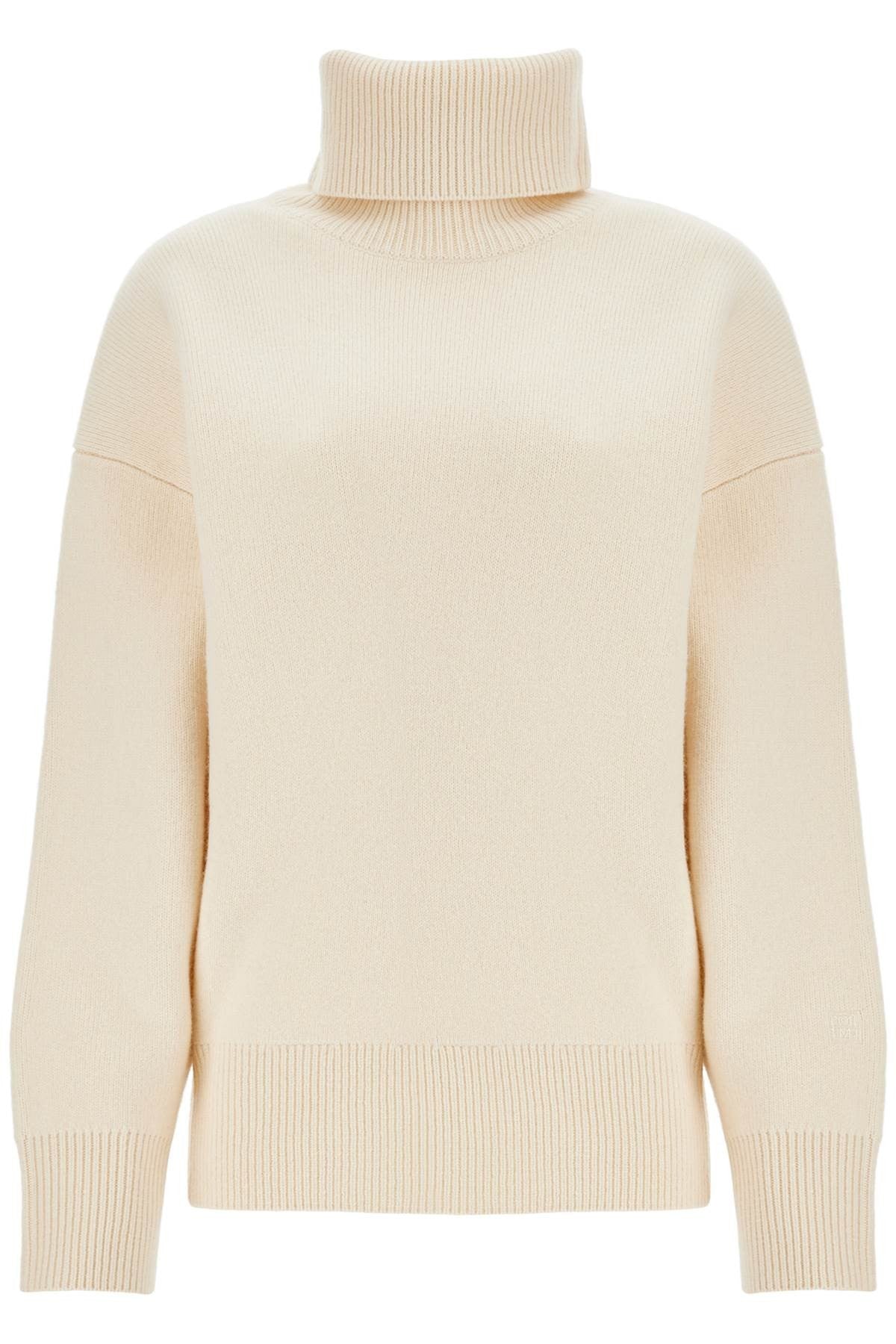 TOTEME white snow wool and cashmere turtleneck for women