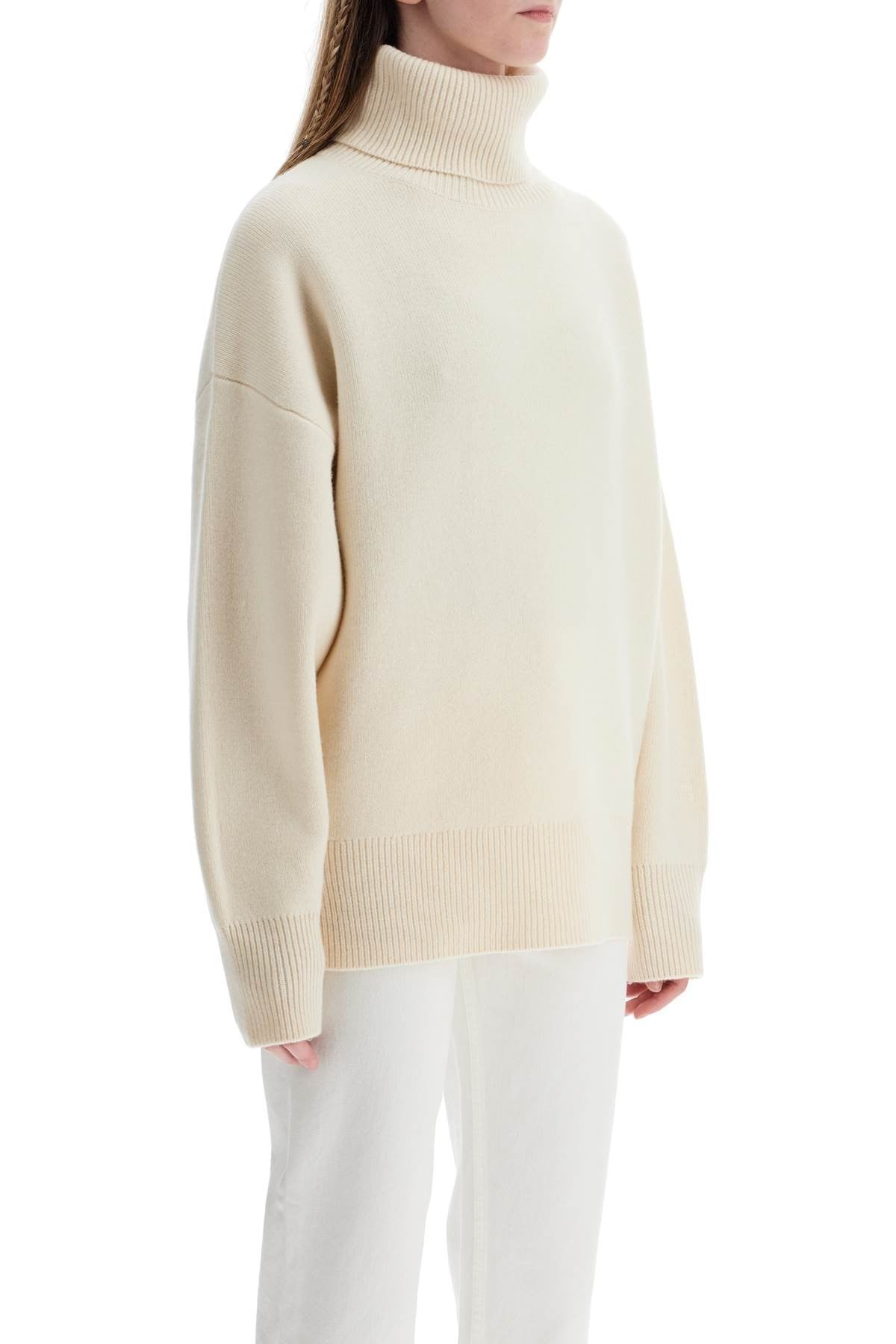 TOTEME white snow wool and cashmere turtleneck for women