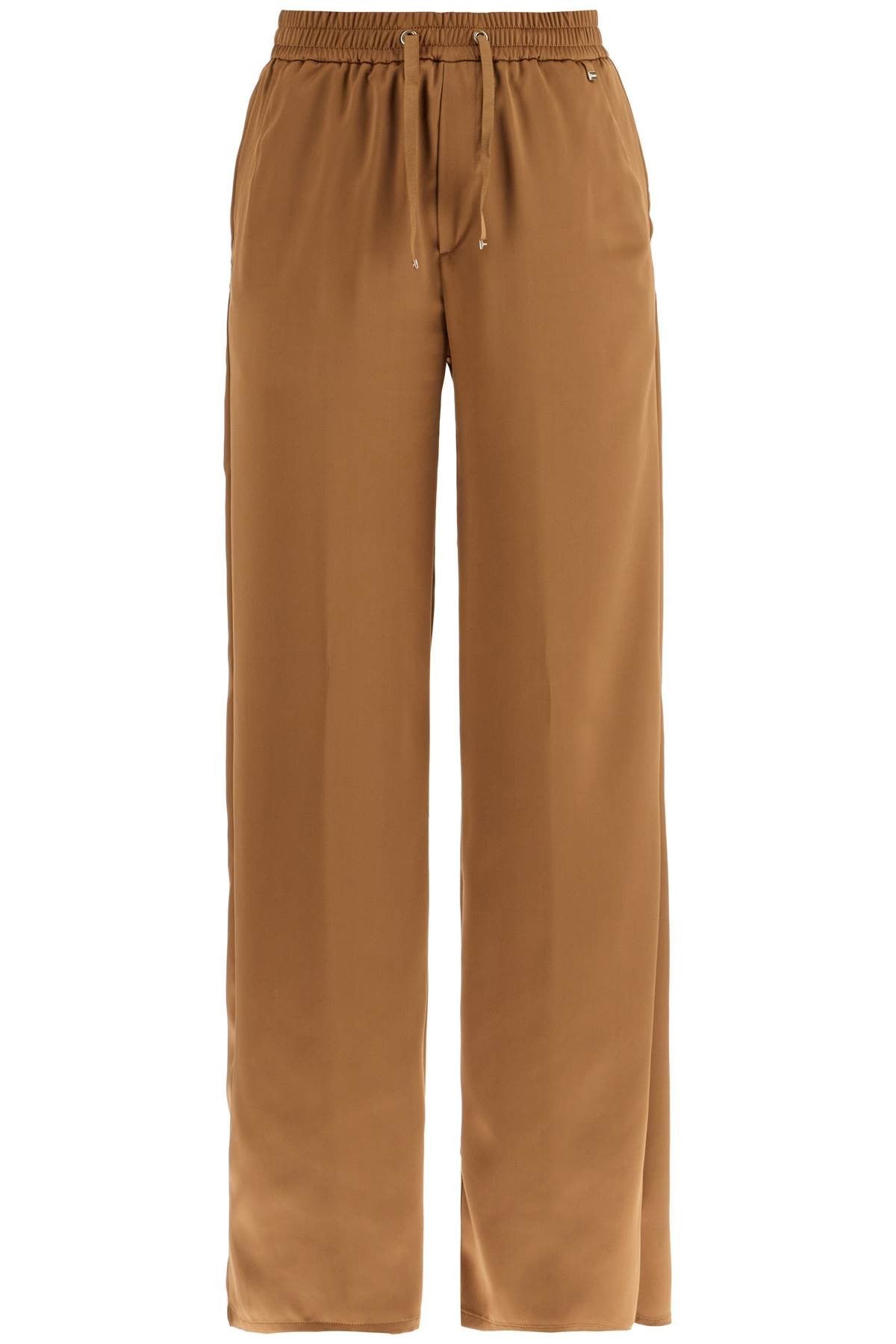 Herno wide leg camel polyester pants