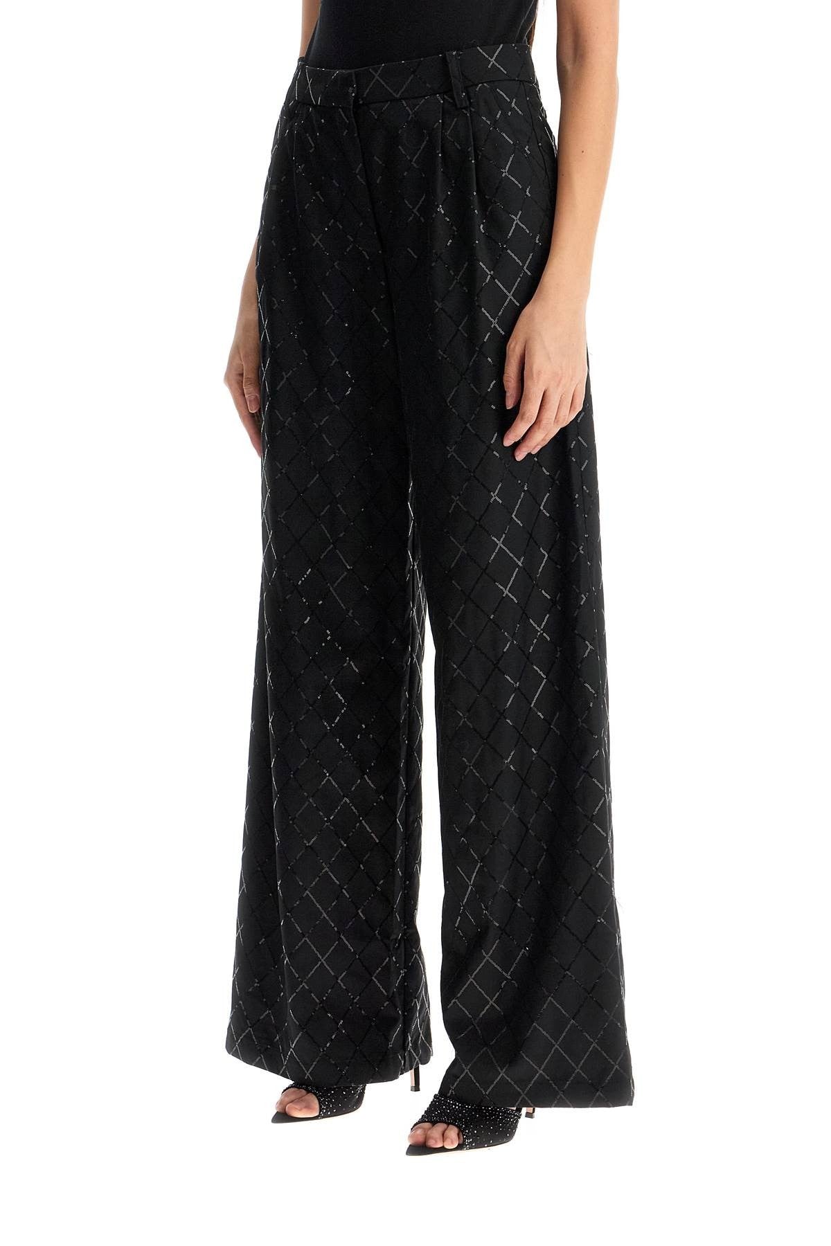 ROTATE wide pants with sequins.