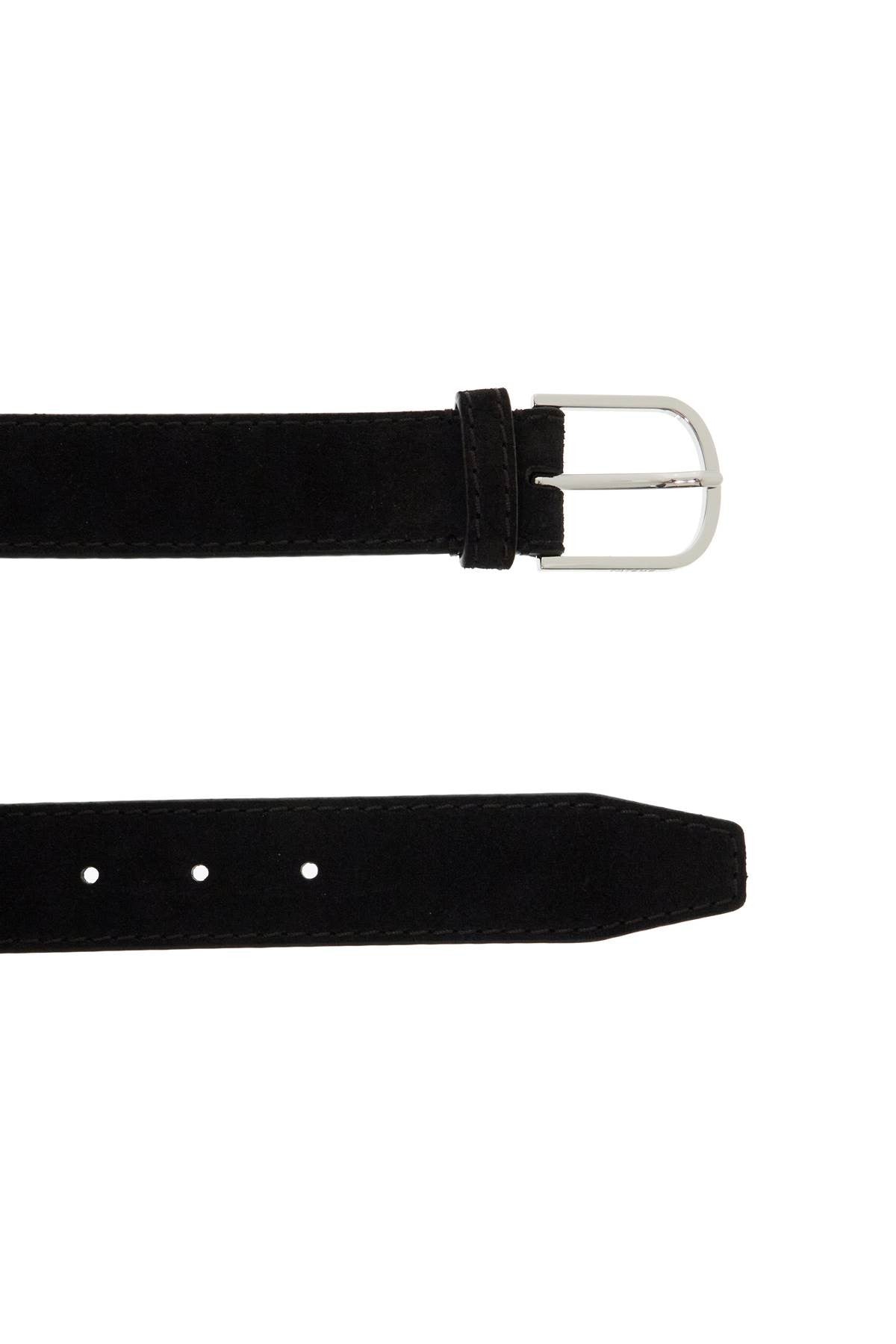 TOTEME wide suede leather belt with large buckle