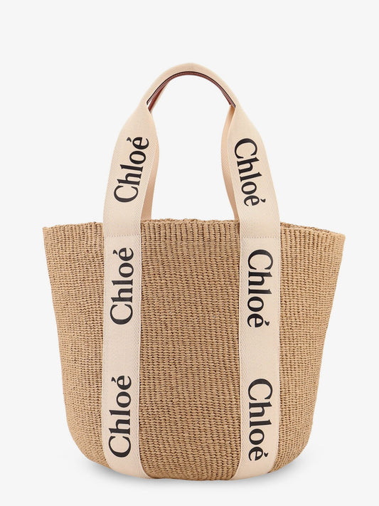 CHLOE' Woody rafia shoulder bag