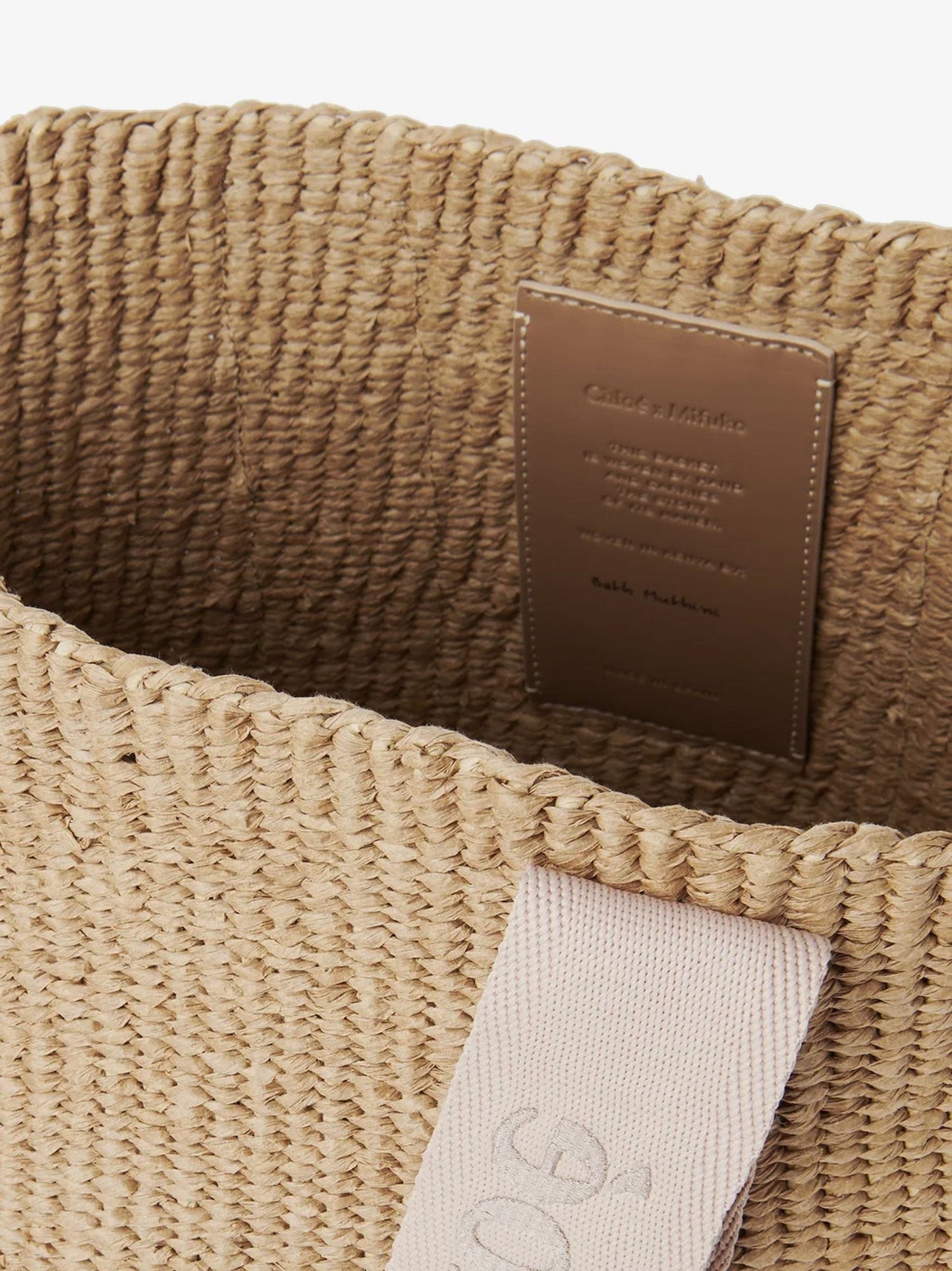 CHLOE' Woody rafia shoulder bag