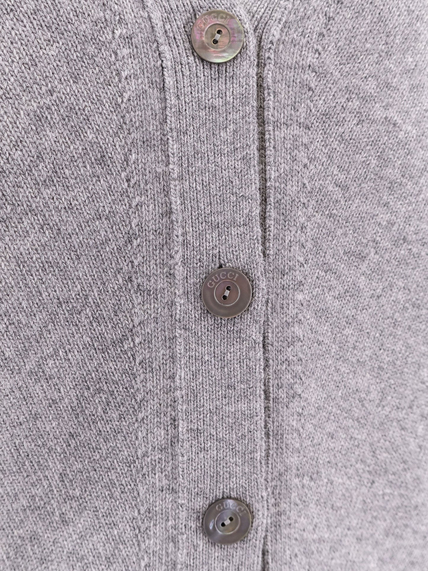 Gucci Wool and cashmere cardigan with web detail