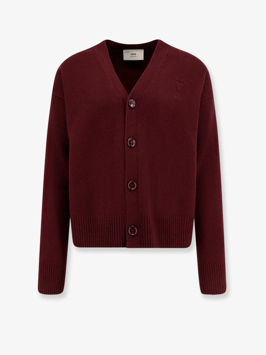 AMI PARIS Wool and cashmere cardigan