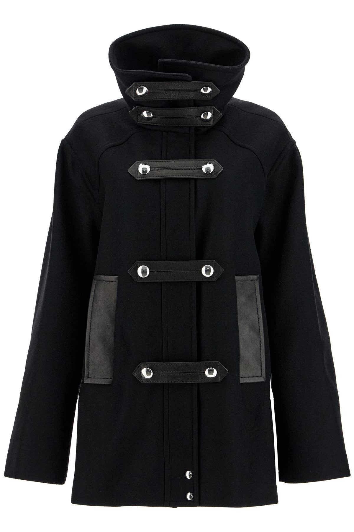 KHAITE wool and leather melbo coat