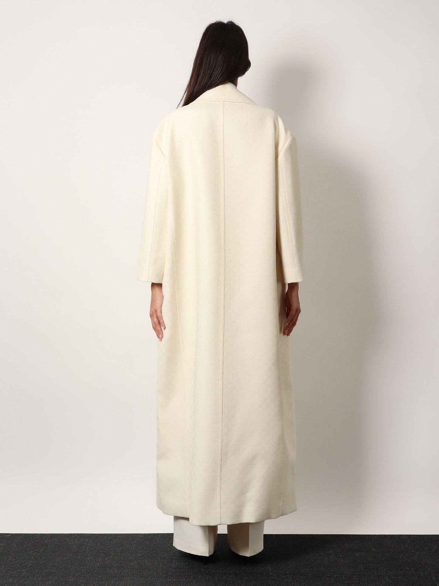Gucci Wool and silk crepe coat with all-over GG motif