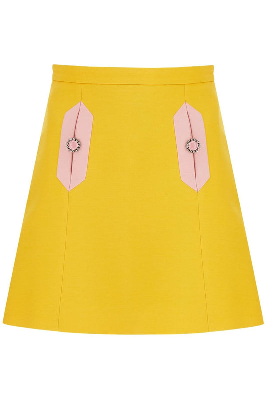 Valentino Garavani wool and silk mini skirt