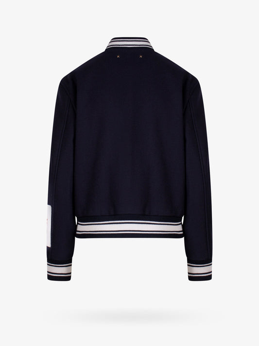 Golden Goose Deluxe Brand Wool blend bomber with embroidered logo