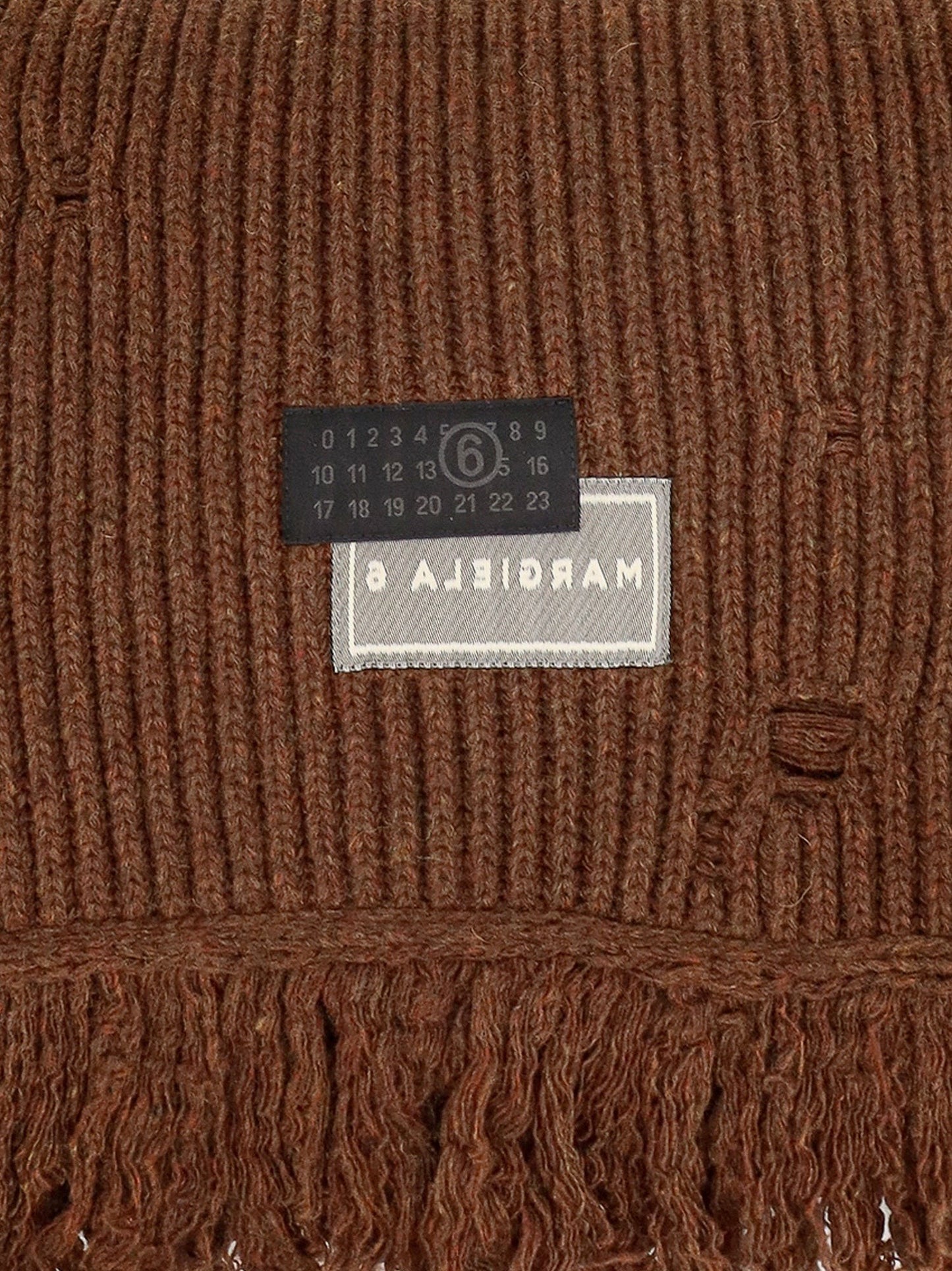 MM6 MAISON MARGIELA Wool blend scarf with distressed effect