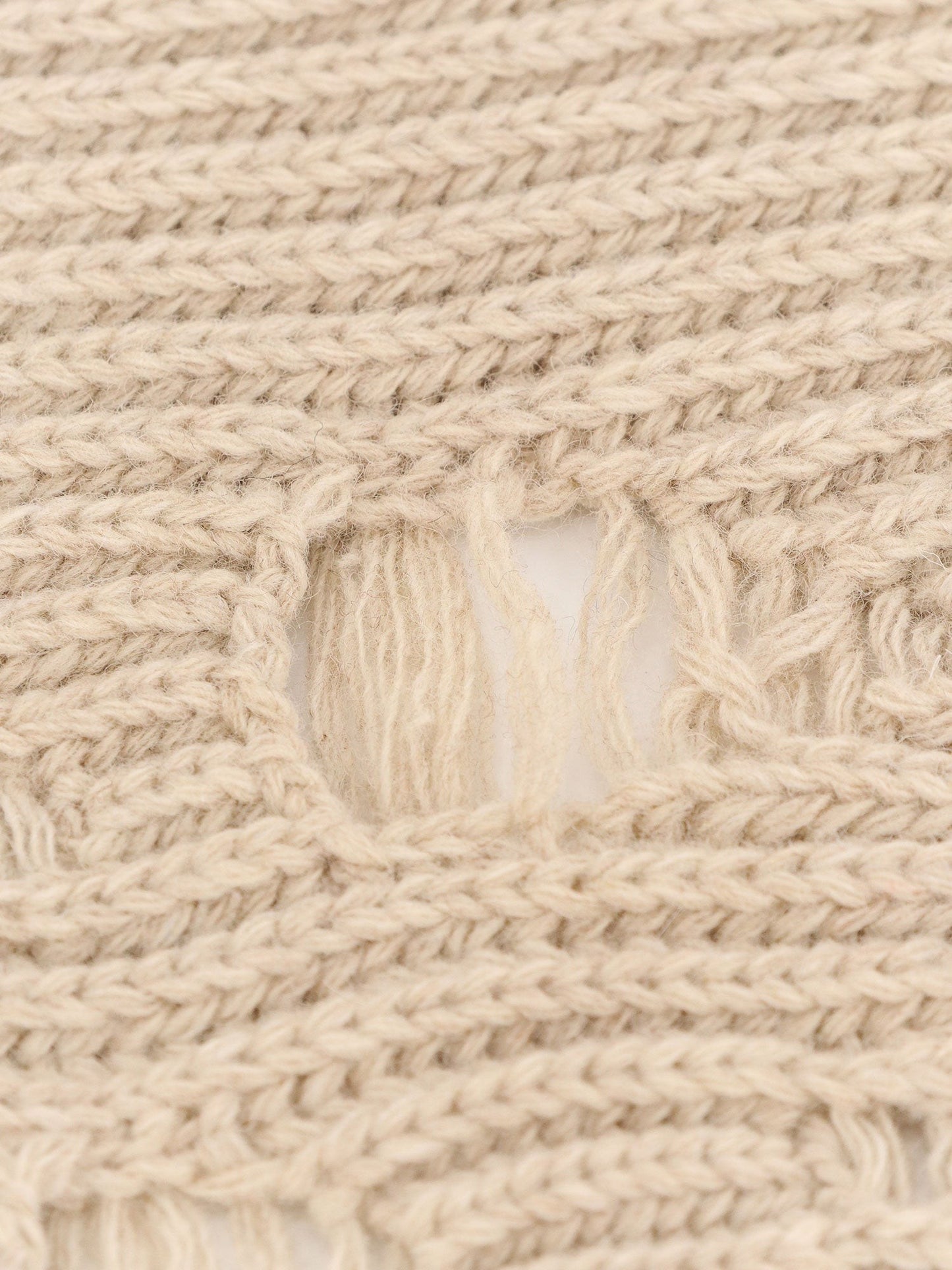 MM6 MAISON MARGIELA Wool blend scarf with distressed effect