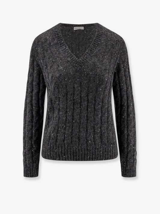 Brunello Cucinelli Wool blend sweater with all-over sequins