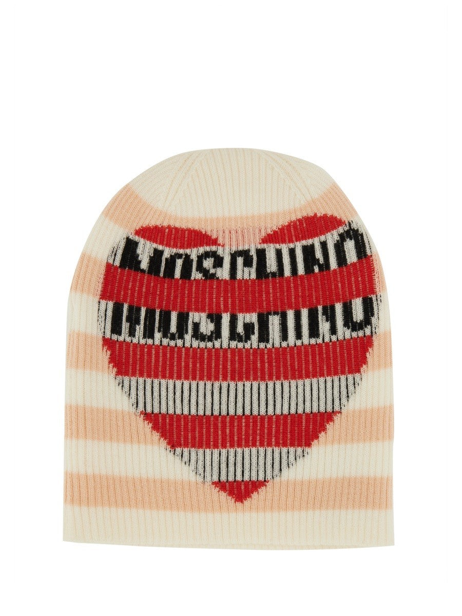 MOSCHINO JEANS WOOL CAP WITH LOGO