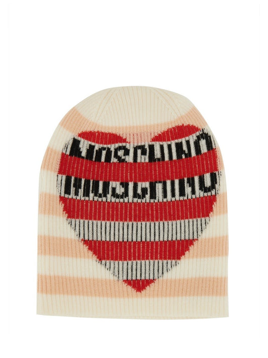 MOSCHINO JEANS WOOL CAP WITH LOGO