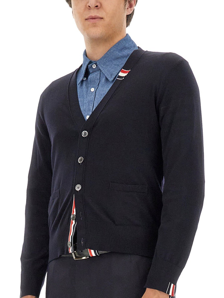 THOM BROWNE WOOL CARDIGAN