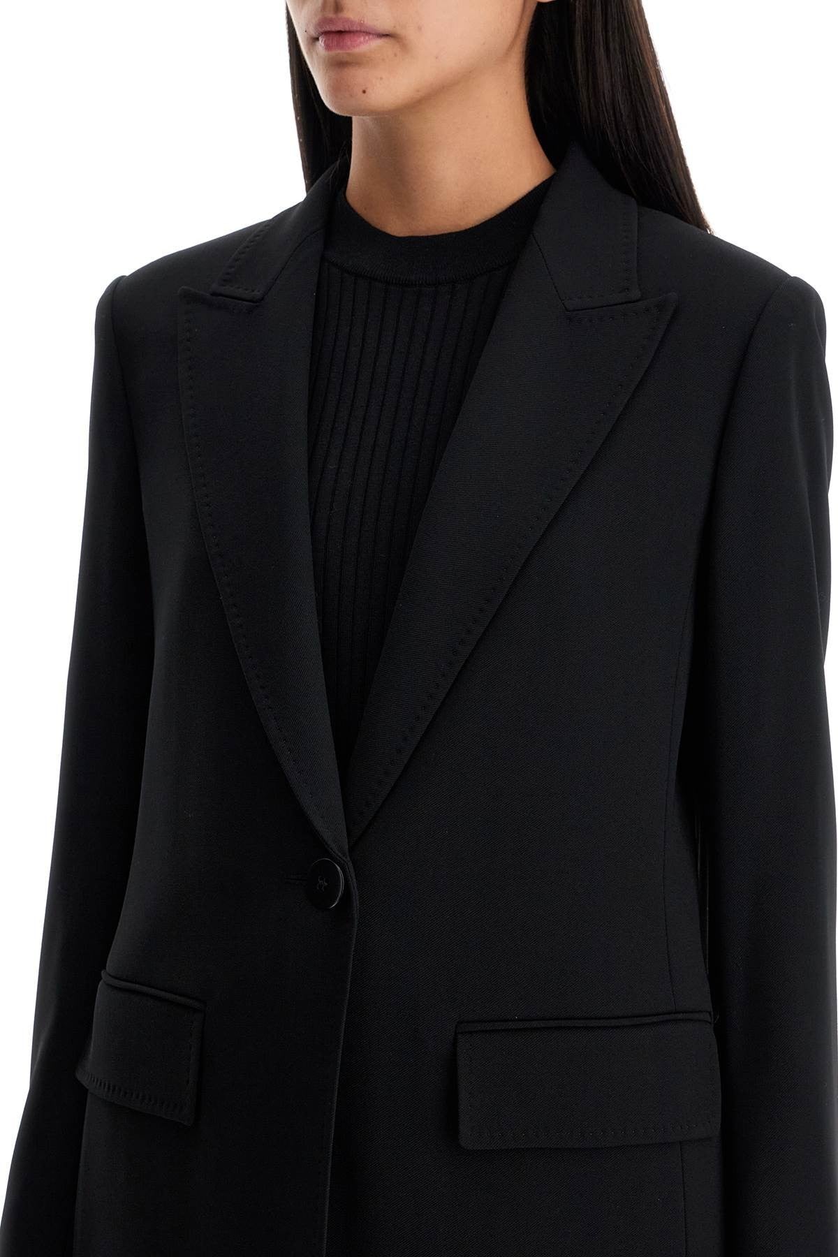 MAX MARA STUDIO wool crepe blazer with t