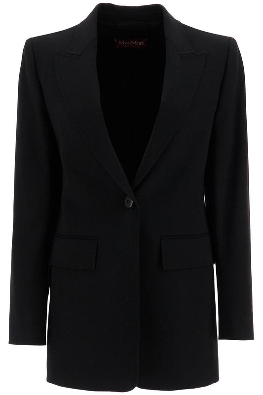 MAX MARA STUDIO wool crepe blazer with t