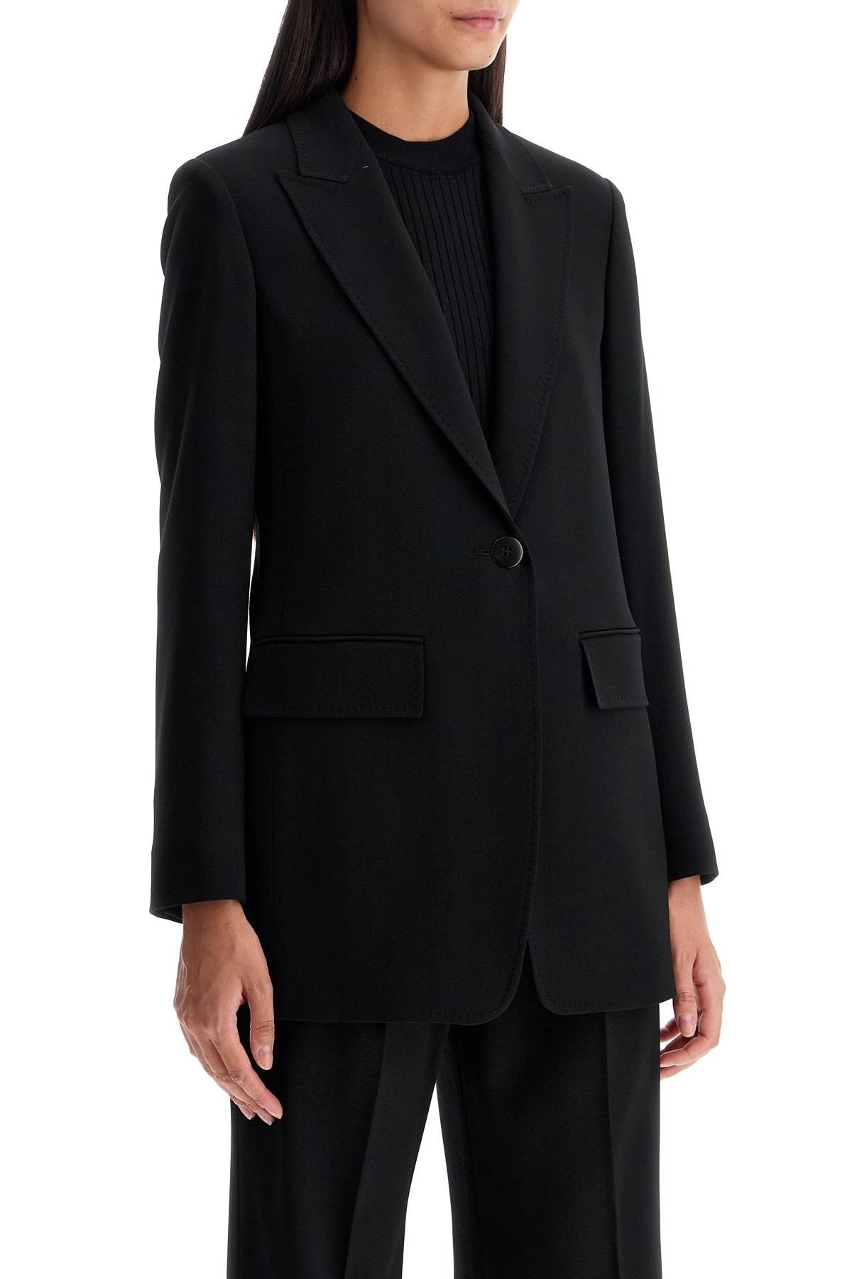 MAX MARA STUDIO wool crepe blazer with t