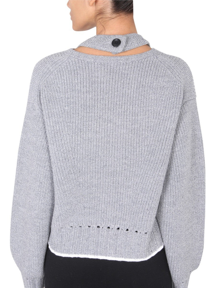 PROENZA SCHOULER WHITE LABEL WOOL JERSEY.