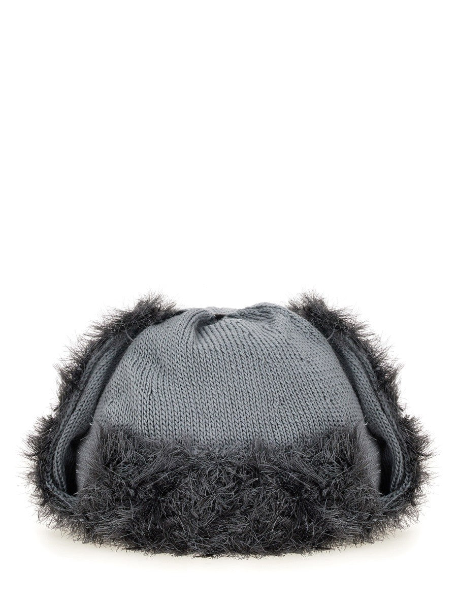 KIJIMA TAKAYUKI WOOL KNIT AVIATOR HAT