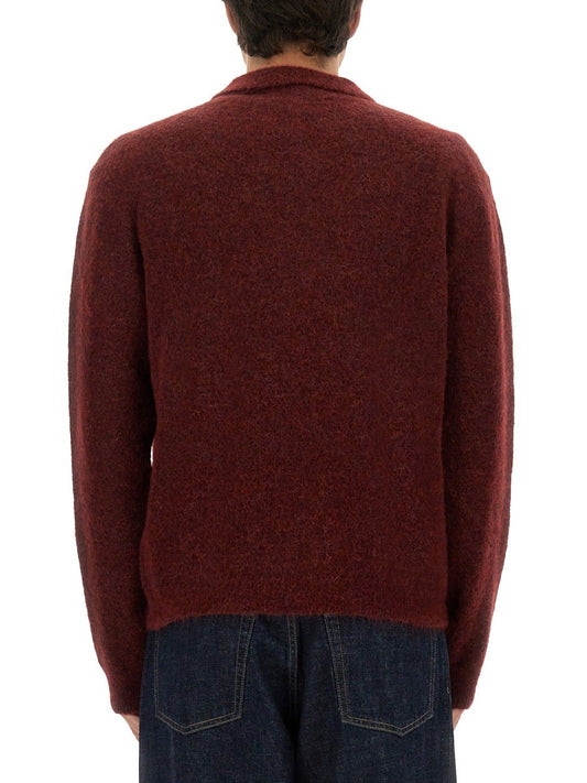 SUNFLOWER WOOL SWEATER WITH POLO COLLAR