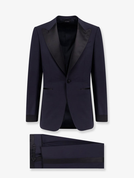 TOM FORD Wool tuxedo with contrasting profiles