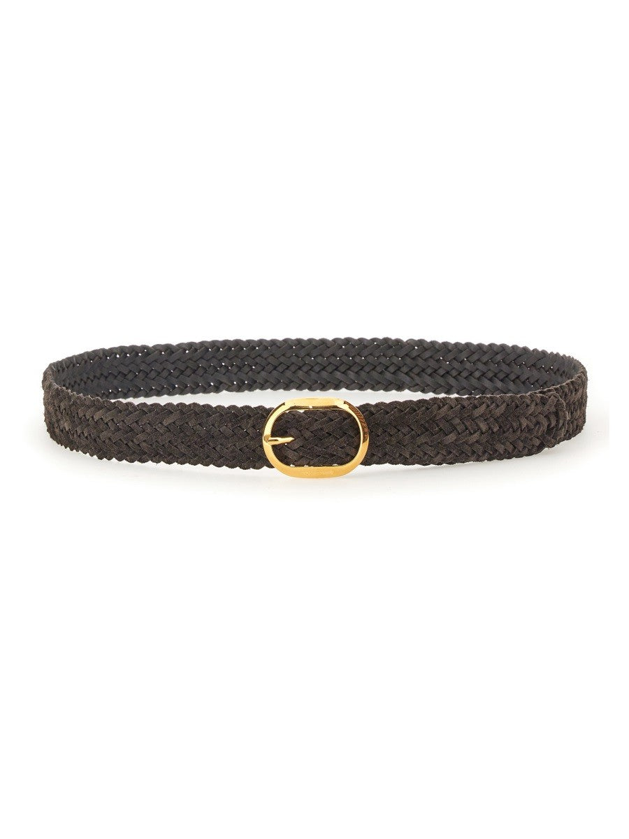 TOM FORD WOVEN LEATHER BELT