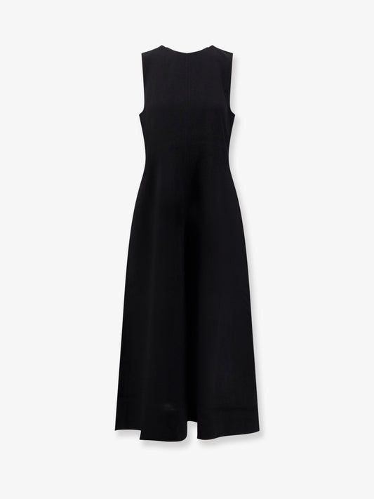 TOTEME Woven Stripes long viscose dress