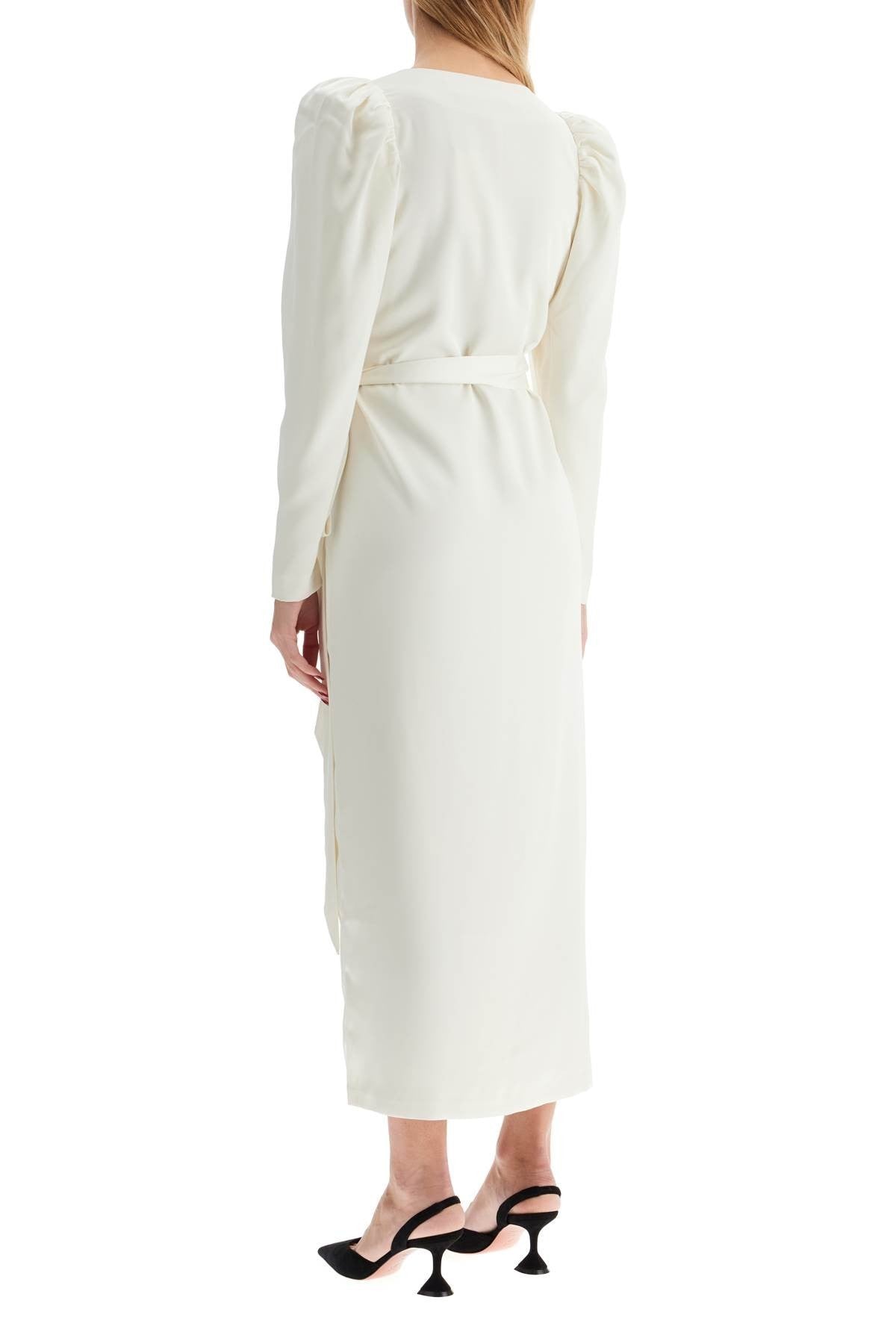 ROTATE wrap midi dress with a wrap