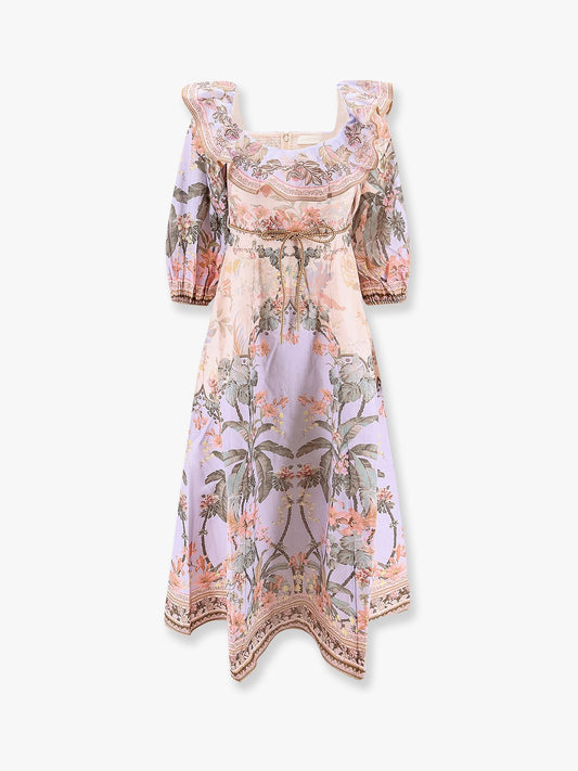 ZIMMERMANN Wylie off-shoulder dress with multicolor print