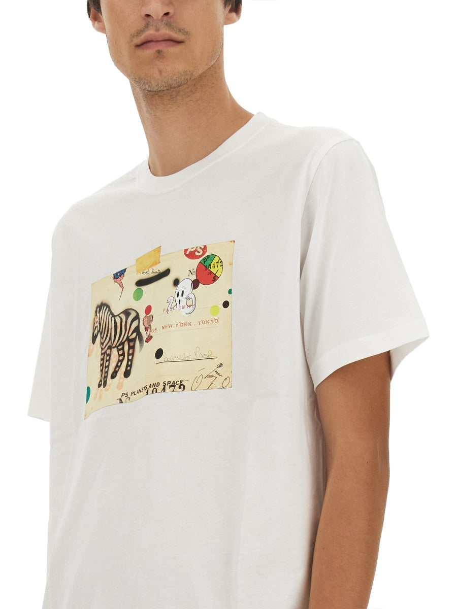 PS BY PAUL SMITH ZEBRA CARD T-SHIRT